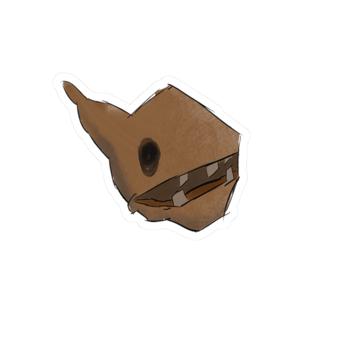 Ghost Kiss-Cut Stickers, Dusty the Brown Spirit Halloween Decals, Spooky Laptop Stickers, Creepy Vinyl Stickers, Haunted Car Decals, Unique Ghost