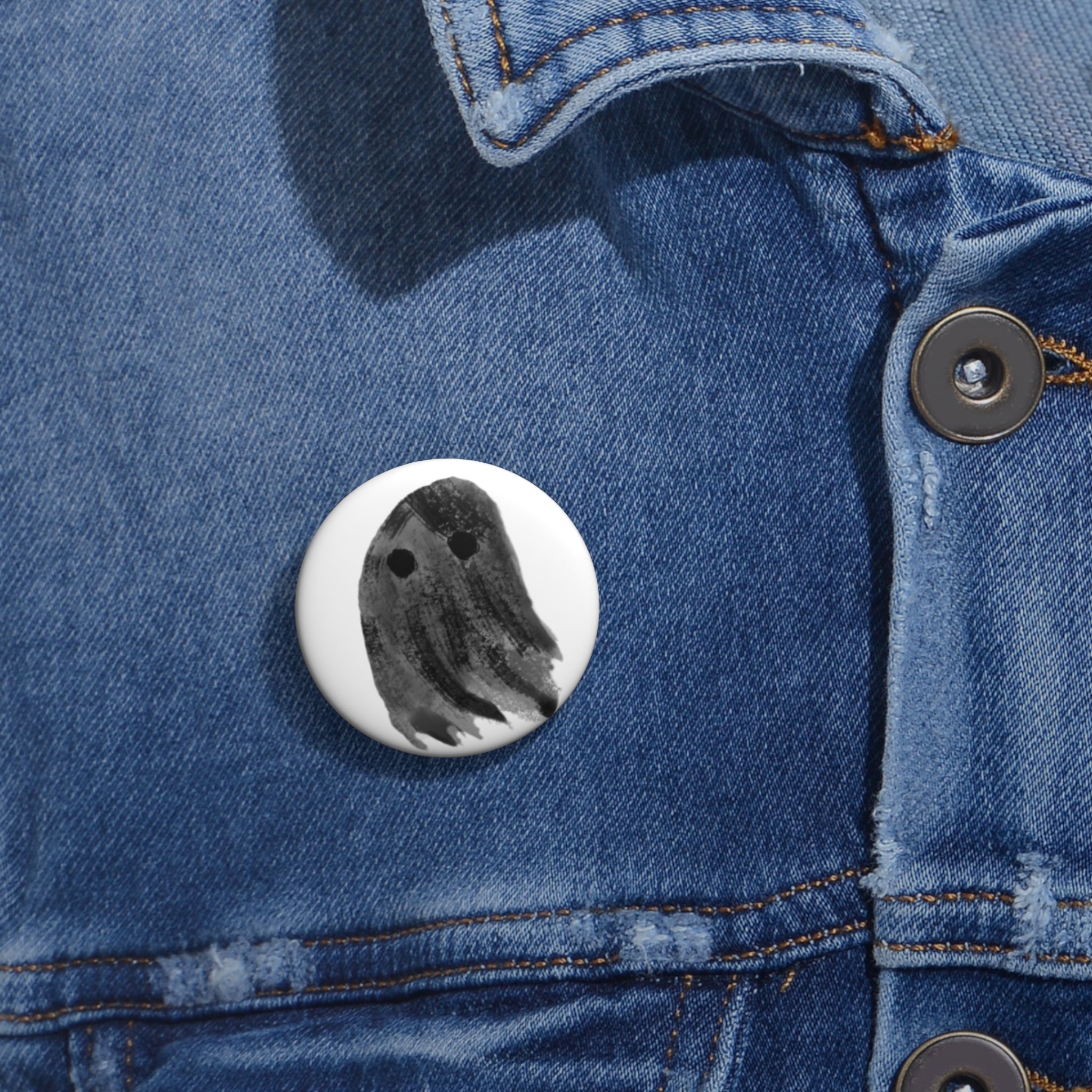 Custom Ghost Pin Buttons, Cute Clip-On Badges, Halloween Party Favors, Art Accessories, Quirky Gift Ideas