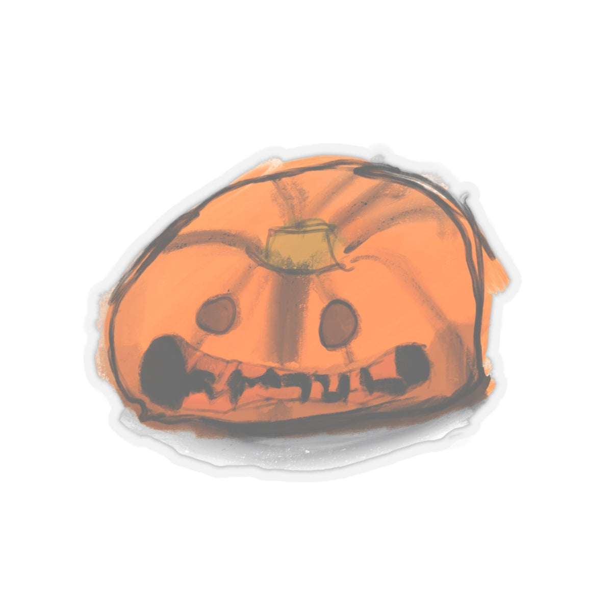 Halloween Pumpkin Kiss-Cut Vinyl Decal, Seasonal Stickers, Spooky Home Decor, Fall Decor, Easy Peel and Stick