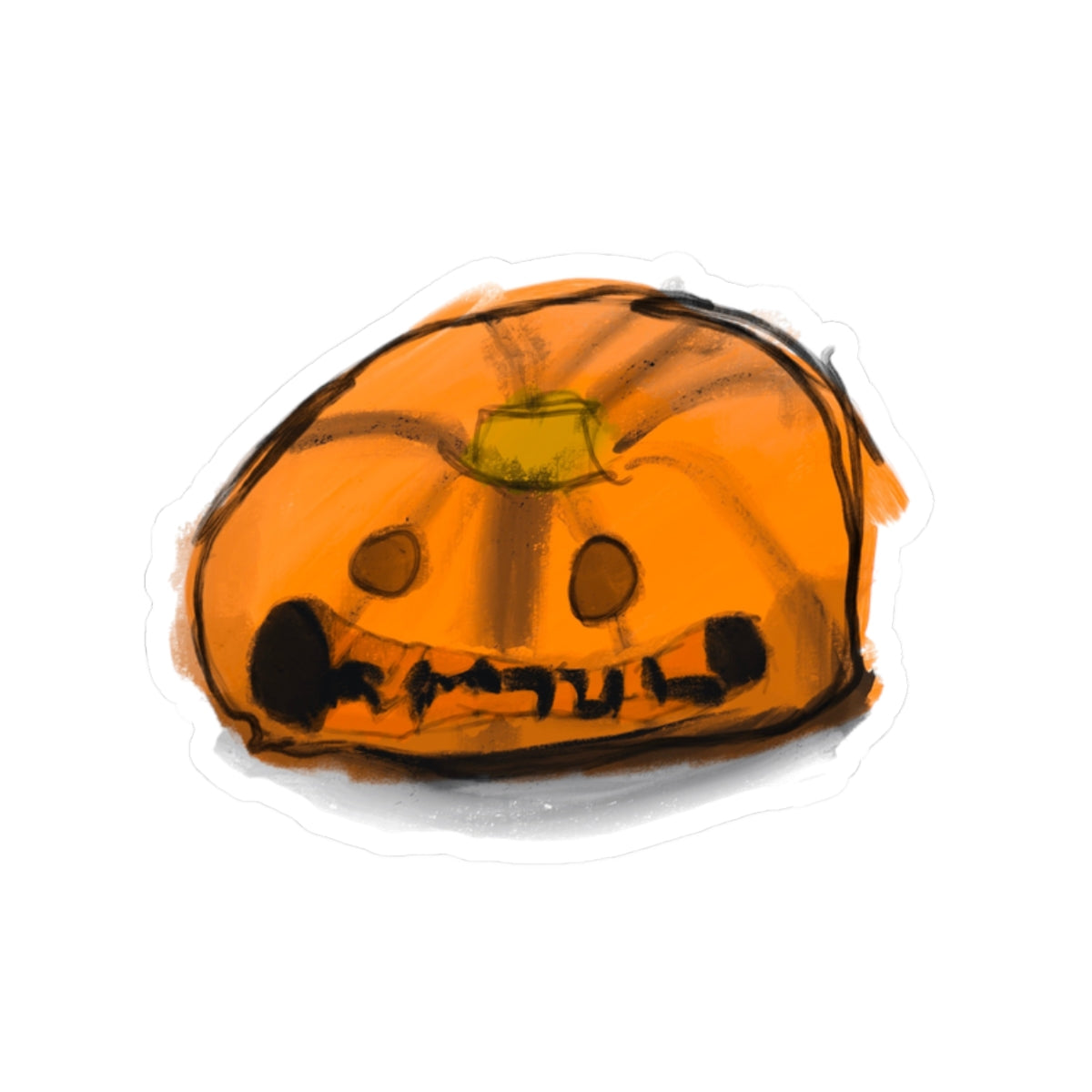 Halloween Pumpkin Kiss-Cut Vinyl Decal, Seasonal Stickers, Spooky Home Decor, Fall Decor, Easy Peel and Stick