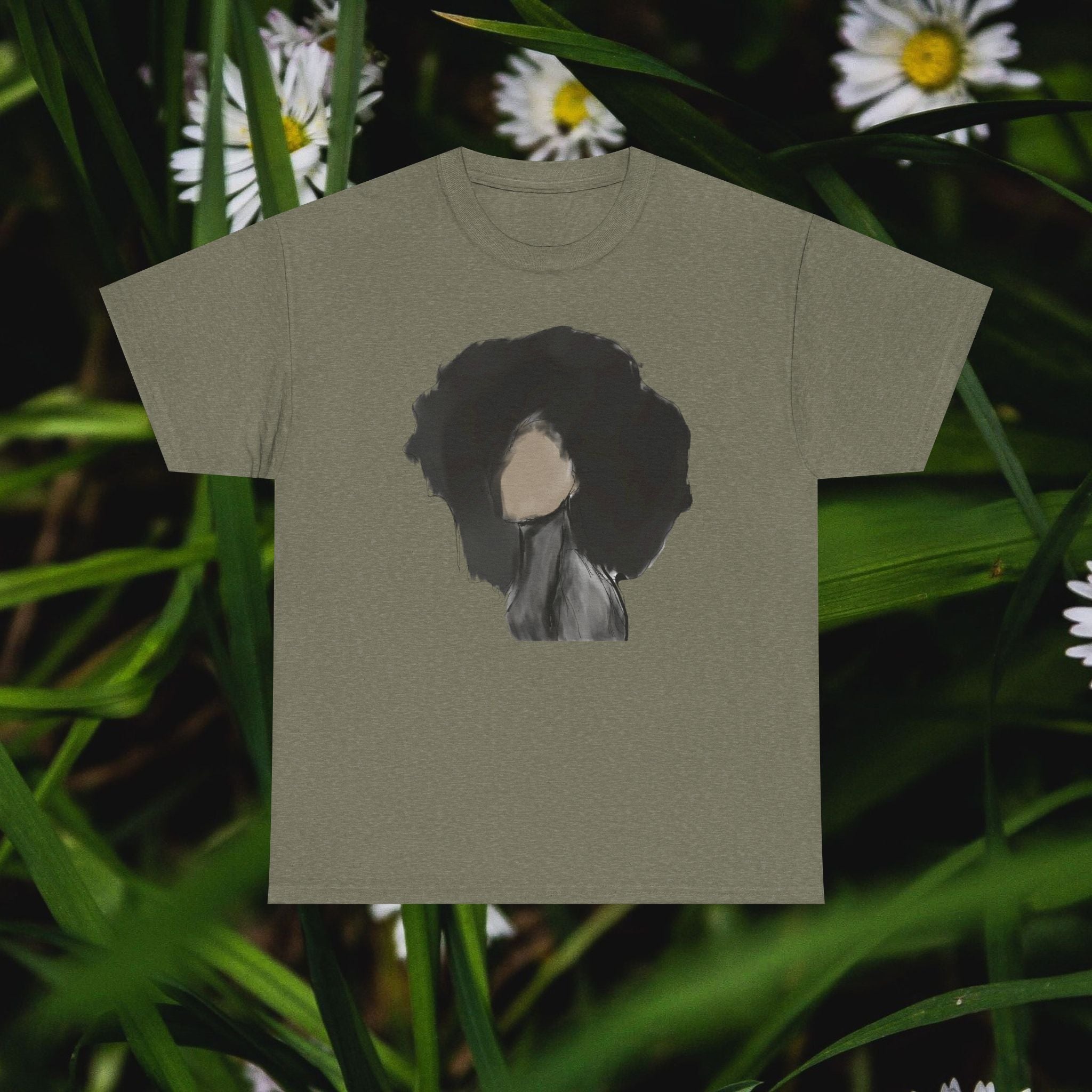 Silhouette Artistic Oversized Tee, Casual Wear