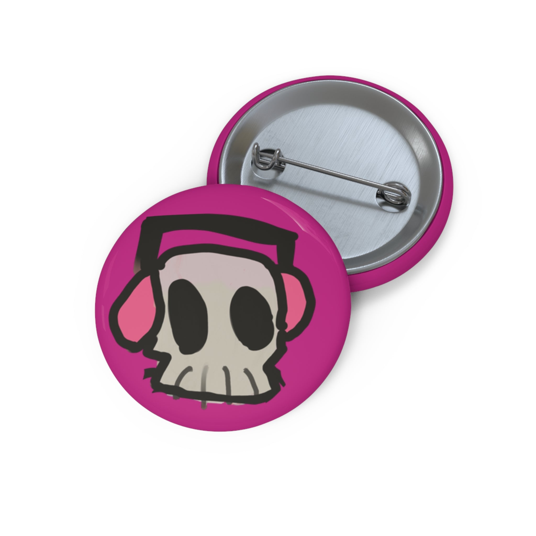 Custom Skull Pin Buttons, Fun Accessories for Music Lovers, Unique Enamel Buttons, Party Favors, Gift for Friends, Halloween Decor