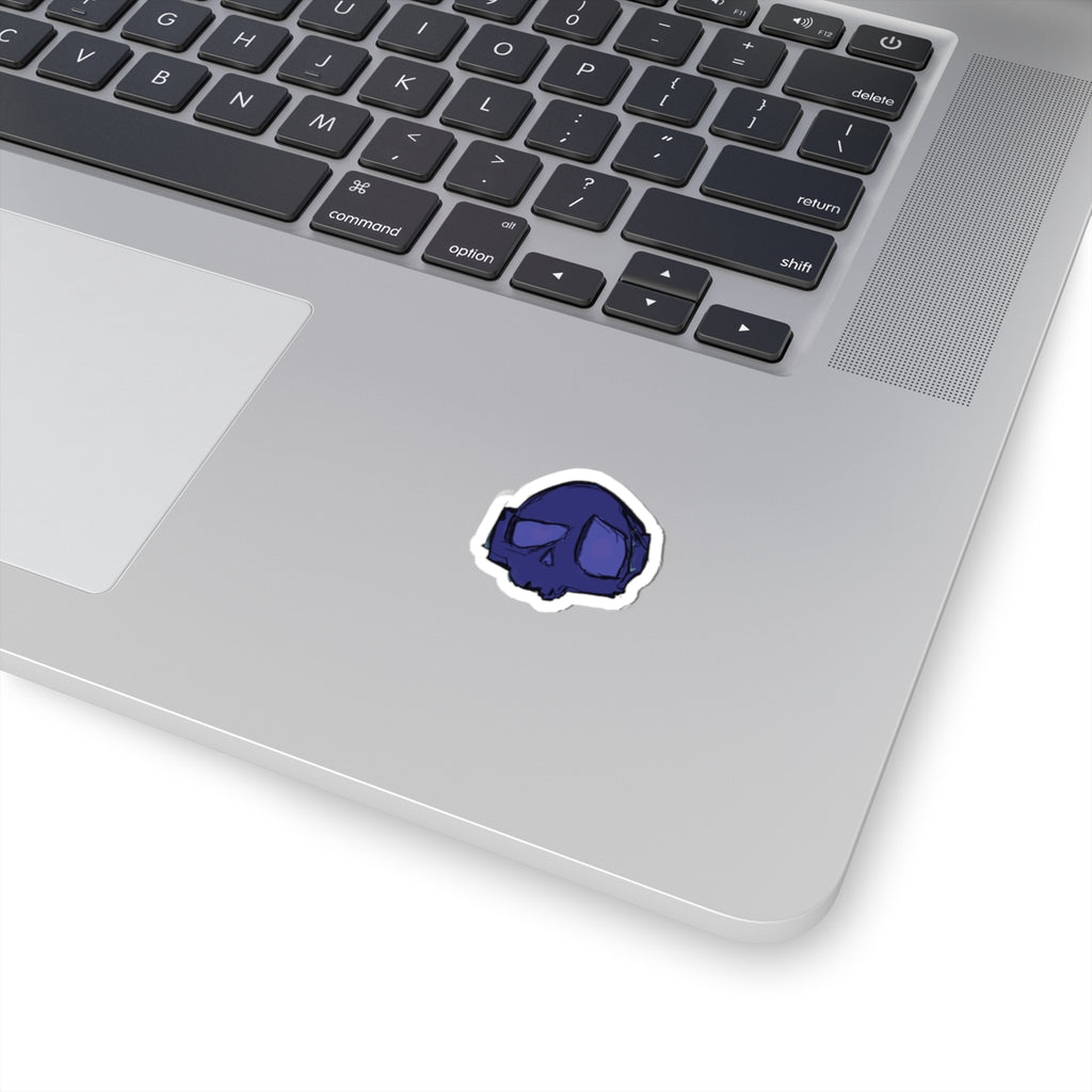 Blue Whimsical Skull Stickers, Decals, Laptop Decals, Water Bottle Stickers, Fun Stickers