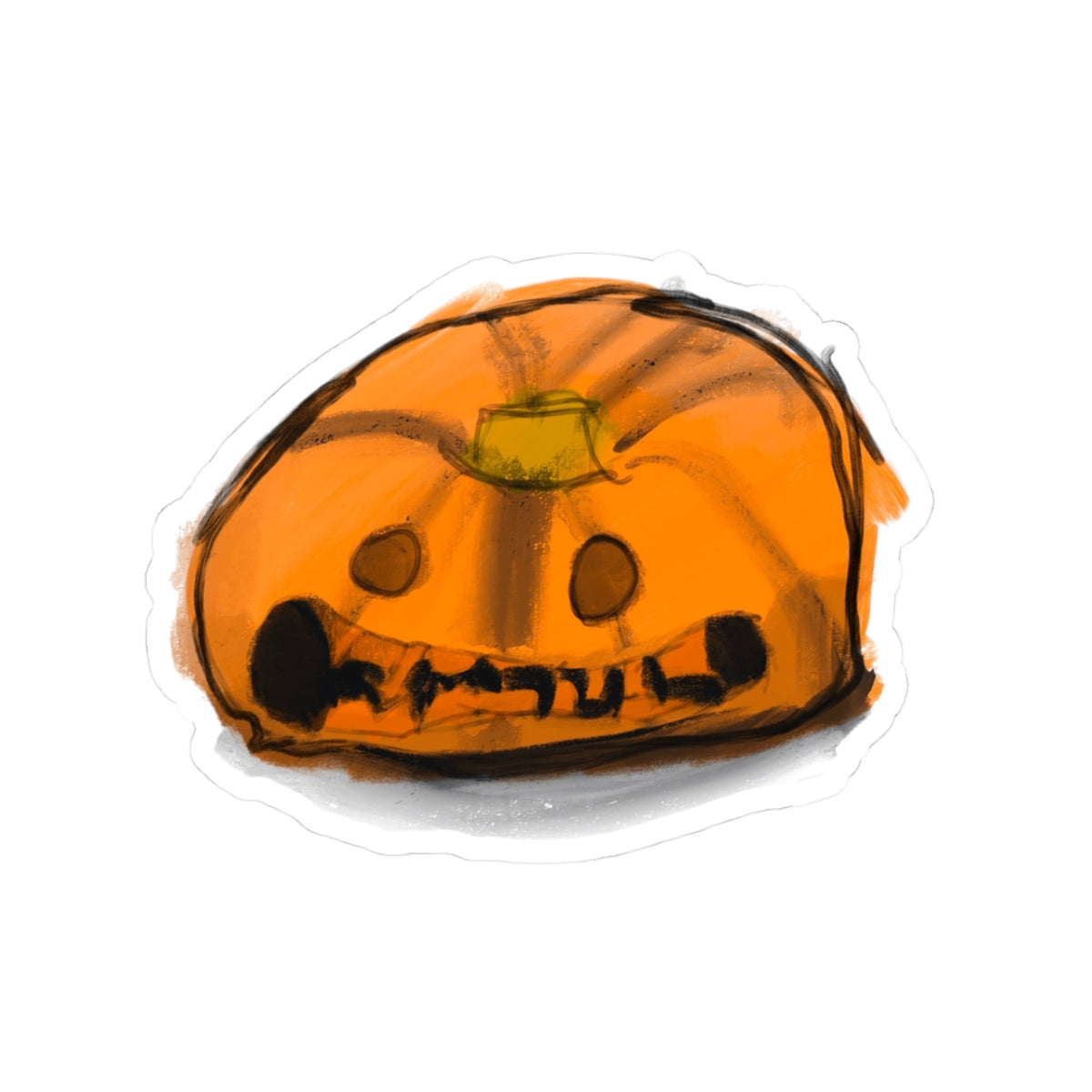 Halloween Pumpkin Kiss-Cut Vinyl Decal, Seasonal Stickers, Spooky Home Decor, Fall Decor, Easy Peel and Stick